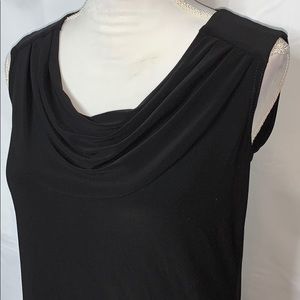 Joseph Ribkoff Draped Neck Cami Tank Black Size 10
